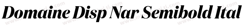 Domaine Disp Nar Semibold Italic字体转换